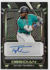 2021 Chronicles Obsidian Autograph #O-TT Taylor Trammell Seattle Mariners Rookie