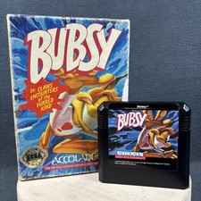 SEGA Genesis - Bubsy in Claws Encounters of the Furred Kind - Cartridge & Box
