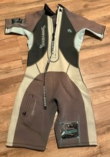 Seadoo Women s Wet Suit 4-Way Flex Black/Grey/Tan Jet Ski Body Surf Sz 9/10