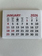 2026 SELF STICK 12 MONTH MINI CALENDAR PAD-TEAR OFF PAGES