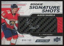 2019-20 UD Engrained Rookie Signature Shots Aleksi Saarela RC Auto 098/249
