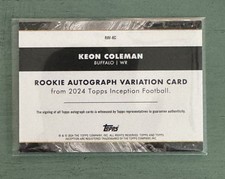 Topps Football Autographed Buffalo Bills Sports Trading Card Topps Football Autographed Buffalo Bills Sports Trading Card