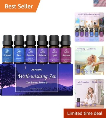 Essential Oils for Diffuser  6 Mood Essential Oil Blends Breathe, Uplift, Sen...