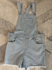 Cat  Jack Girl's Striped Bib Overalls. Size 10/12