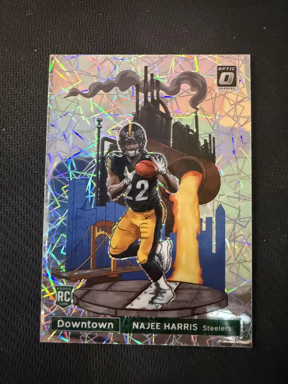 Najee Harris Panini Donruss Optic Downtown #DT20 Gold Vinyl 1/1