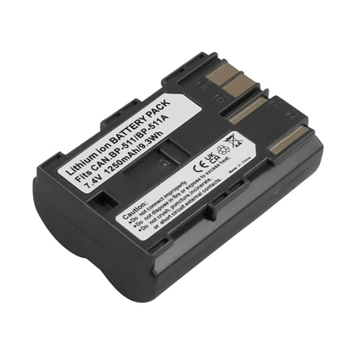 Batterie caméscope Canon DM-MV100X LP-511 accumulateur Li-Ion Avizar 1250 mAh 7.4V