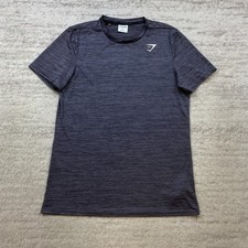 Gymshark Shirt Medium Purple Performance Spell Out Gym Workout Gain Lifter Mens