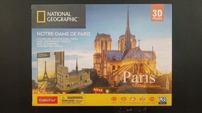NEW SEALED CubicFun National Geographic 3D Puzzle Notre Dame de Paris