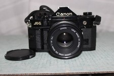  Exc 2 Canon A-1 35mm Film Camera Black Body w/FD 50mm f/1.8 S.C from Japan