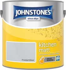 Johnstone's - Kitchen Paint - Frosted Silver - Matt Finish - Grease & Stain Res