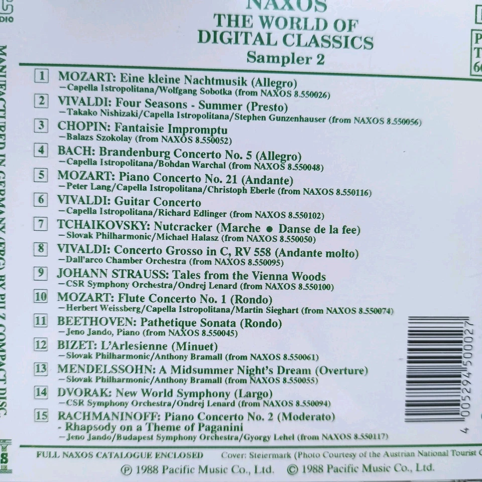 Naxos The World Of Digital Classics  CD Sampler 2 - Bild 2 von 2