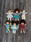 Six vintage 1980s Cabbage Patch dolls with clothing