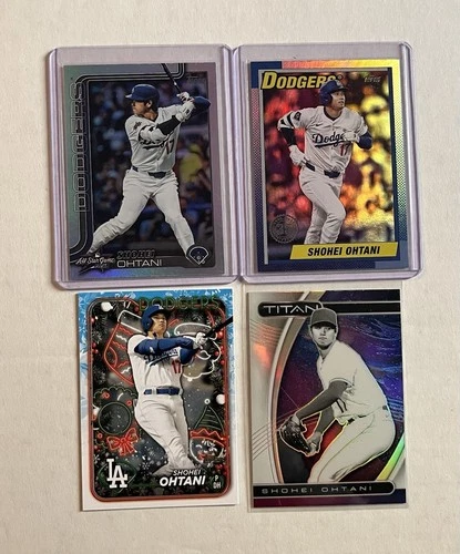 Shohei Ohtani Lot Of 4 Cards Topps 2024-2025 Foil Los Angeles Dodgers Inserts