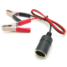 12V High Power Pure Copper Car Battery Clip Adapter for Cigarette Lighter Socket