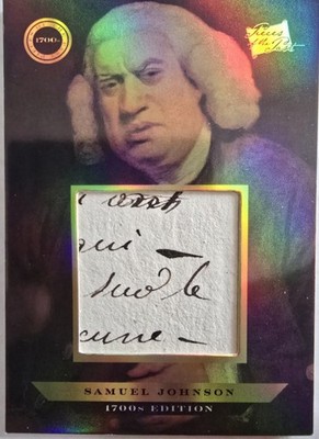 2024 Pieces of the Past 1700s Samuel Johnson #213 Jumbo Handwriting Relic MEME