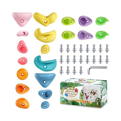 TOPNEW 20PC Kids Climbing Holds, Climbing Rocks for Play Set, Swing... Fast Ship