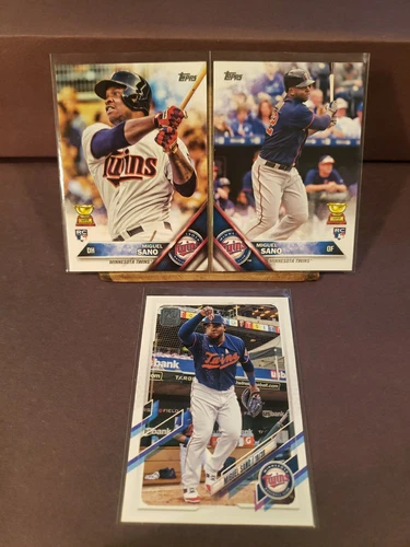 2016 Topps Blue jersey variation SP  #78 Miguel Sano RC + base Minnesota Twins