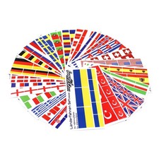 8x Länderfahnen Flagge Aufkleber Sticker Gla...