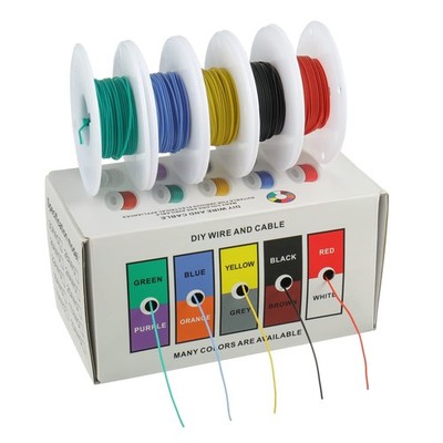 30 AWG Flexible Silicone Wire Electric Wire Hook up Wire Kit 300V Cables 5 Color