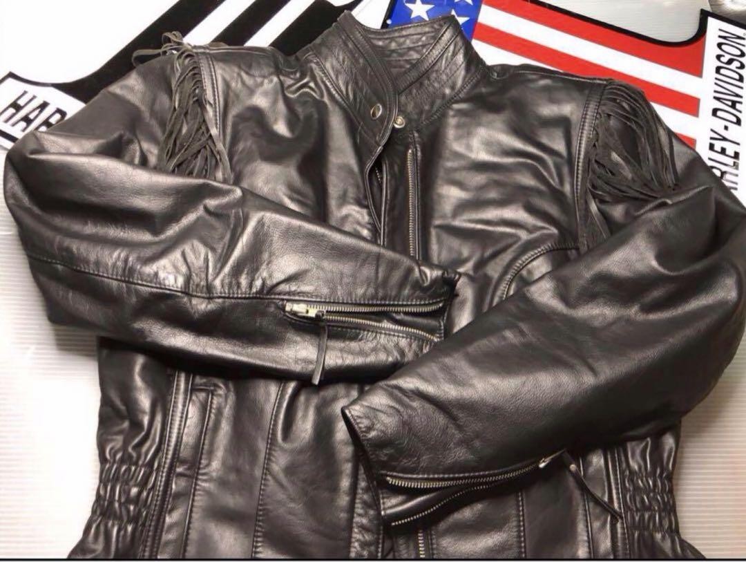 [Rare] HARLEY-DAVIDSON Willie G Design Leather Riders Jacket [WL/Black] From JP image 4