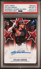2025 Topps Baseball Stars Dylan Crews Autograph #BSA-DC RED /5 PSA POP 1