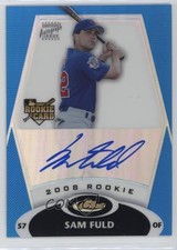 2008 Topps Finest Rookie Auto Blue Refractor 153/399 Sam Fuld #165 Auto e6p