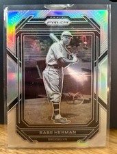 2023 Panini Prizm - Babe Herman #221 Silver Prizm - Brooklyn Dodgers