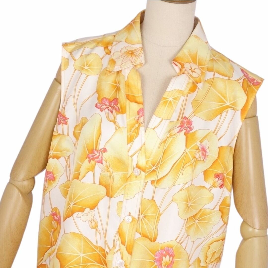 Hermes Shirts Margiela Period Blouses Sleeveless Full Pattern Silk Used MOLO-0 thumbnail 3