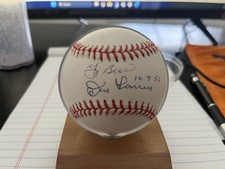 Yogi Berra Don Larsen Signed Baseball Yankees 1956 Perfect Game Dual Auto