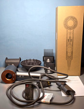 Dyson Supersonic Hair Dryer HD07 w/ 5 Attachments Silver Copper Open Box