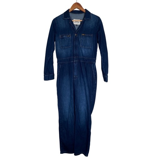 Lee, Lee Union-Alls Denim Jumpsuit Dark Wash Long Sleeve Cotton Boilersuit Small