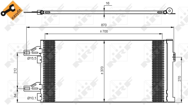 Condenseur climatisation NRF 35895 radiateur de clim pour OE 1361236080