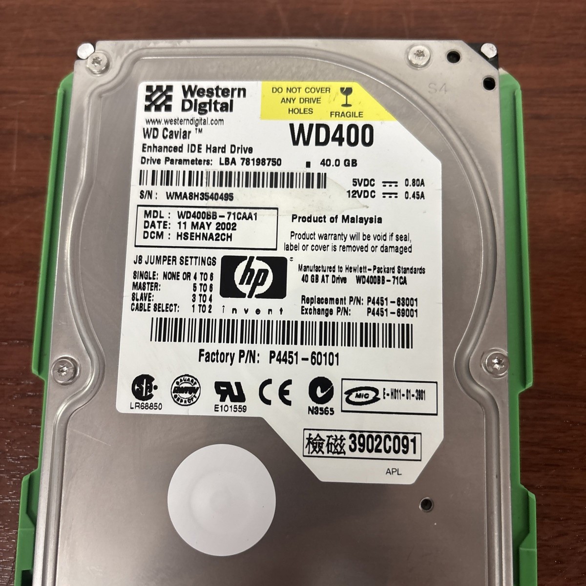 Western Digital Caviar 40GB WD400BB Desktop HDD Hard Disk Drive | eBay