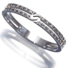 Auth GUCCI Ring Diamond Infinity Japan Limited Edition US4.75 18K WG