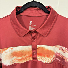 All in Motion polo shirt men's Size 2XL Short Sleeve Athletic Marron Casual