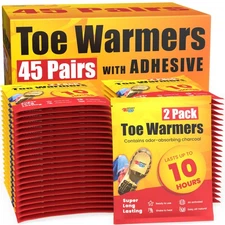 Toe Warmers (45 Pairs) - Up to 10 Hours of Heat, Easily Apply with Adhesive -...