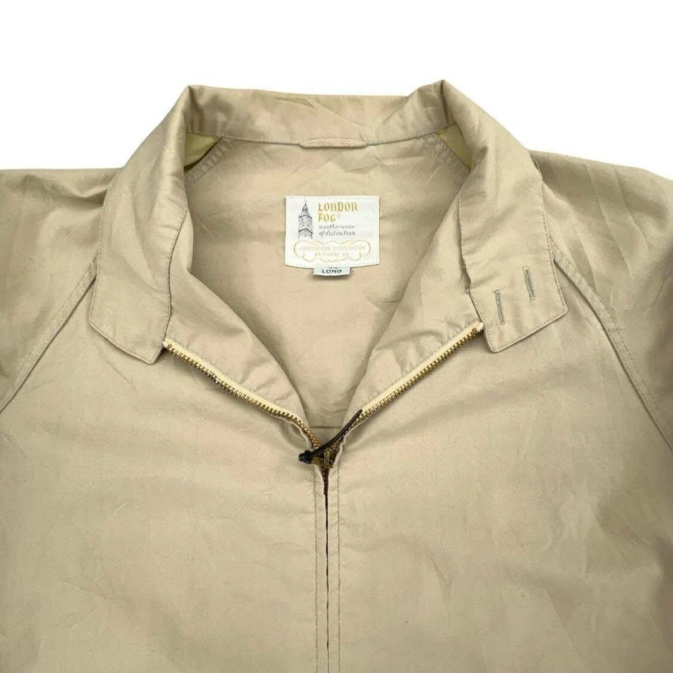 London Fog мужской винтажный с подкладкой легкий длинный Куртка Bomber пальто - Изображение 4 из 4