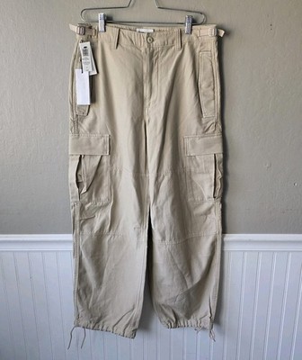 Aritzia TNA Supply Cargo Pants Tan Khaki Size 10 Nwt