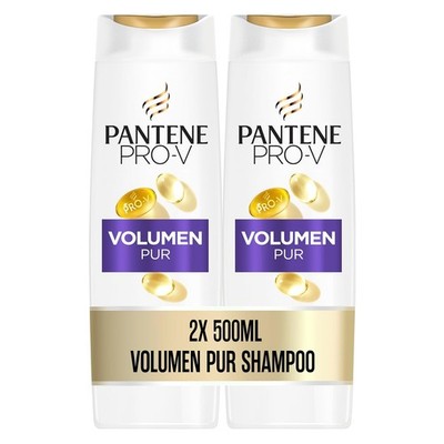 Pantene Pro-V Volumen Pur Shampoo Duo Pack feines Haar 2x500ML ohne Silikone