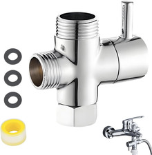 Dusch-Umschaltventil 3-Wege Messing Chrom f&uuml;r Bad & K&uuml;che, G1/2 Zoll
