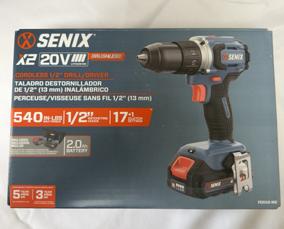 Senix PDDX2-M2 20V MAX Brushless 1/2 in. Cordless Drill Driver Kit (2 Ah)