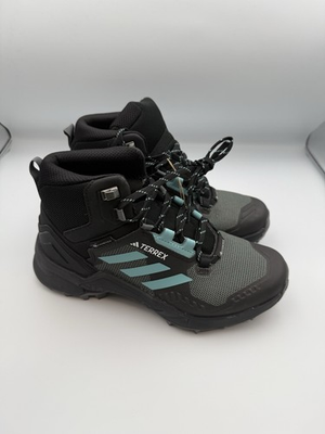 #ad #ad Wmns Adidas Terrex Swift R3 Mid GTX Hiking Shoe Black Blue HP8712 Size 6.5 $49.95