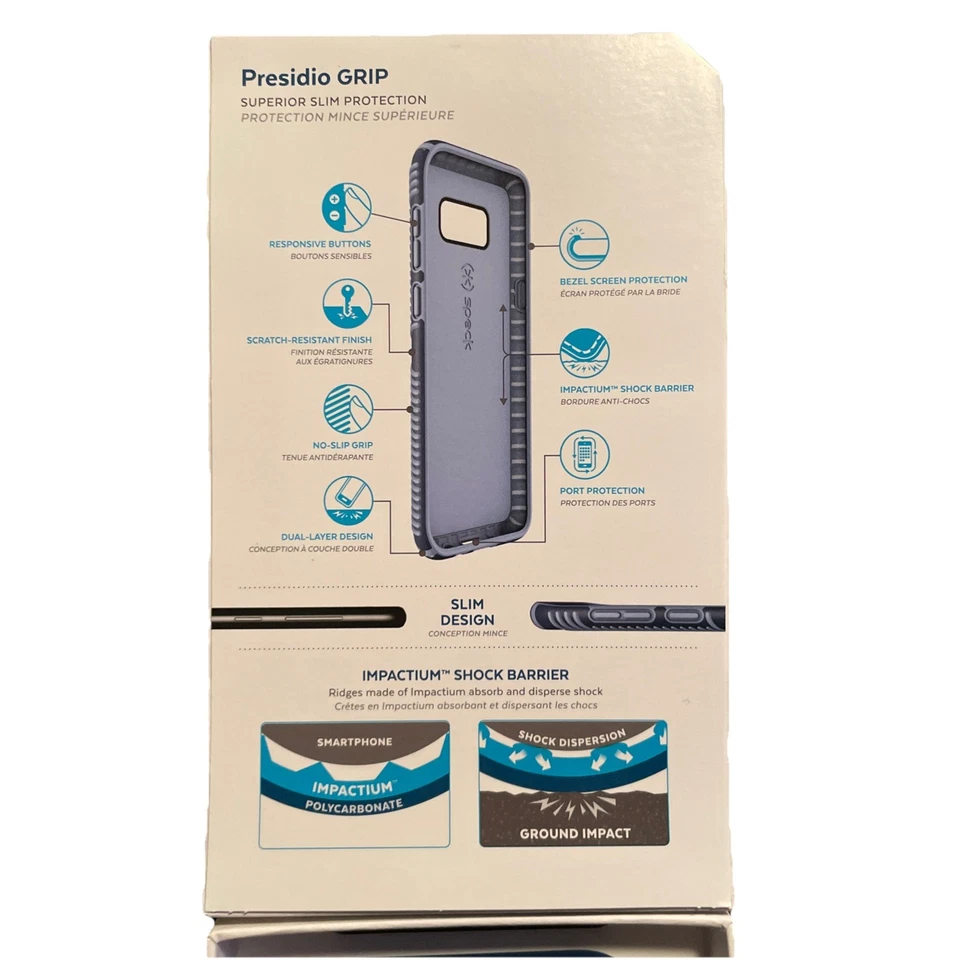 Speck Presidio GRIP Samsung Galaxy S8+ Azul NUEVO IOB envío gratuito 90257-5633 Foto 3 de 4