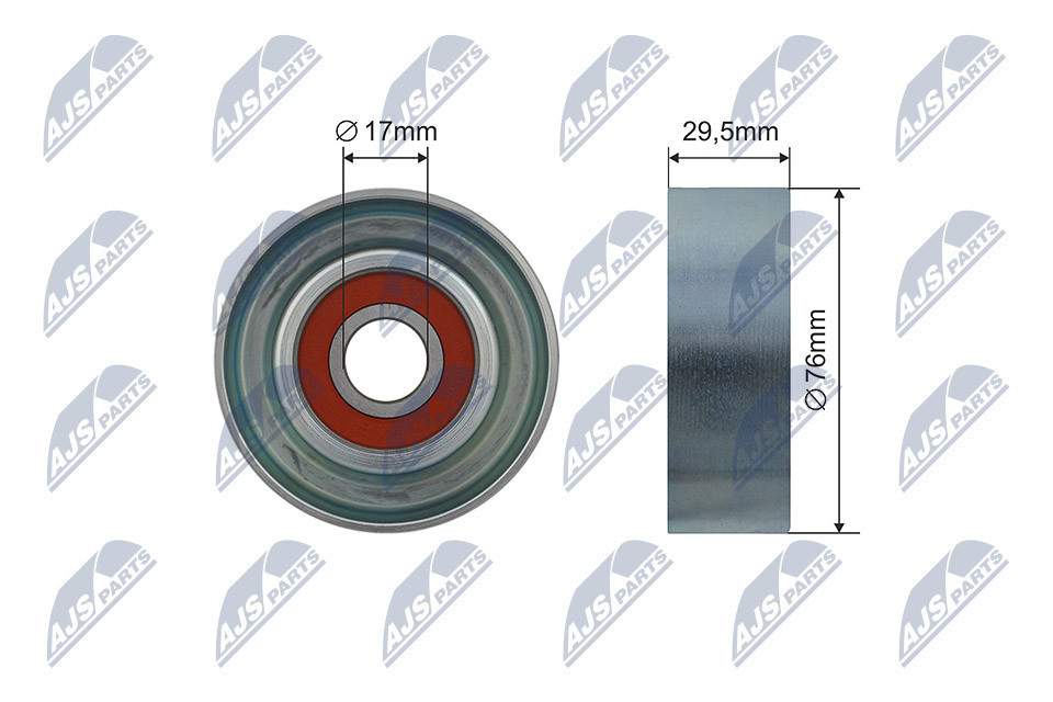N.T.Y. RNK-HD-025.NTY Tensioner Pulley, V-ribbed belt for HONDA