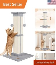 Sturdy 33-Inch Cat Scratching Post - Full-Body Stretching Furniture Protection