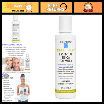 Anti-Aging Silica Liquid Supplement - 4 fl oz - Supports Healthy Bones, Joints,