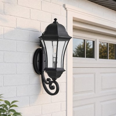 27'' Outdoor Wall LED Light Dusk to Dawn Sconce Exterior Fixture Bubble Glass UL
