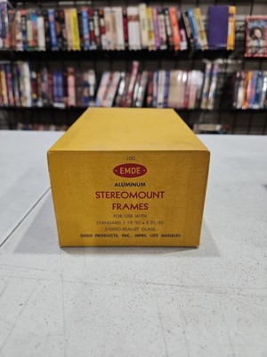 #ad Vintage 100 EMDE Stereomunt Frames 1 19 32 × 3 31 32 Sterio relist Glass Look $19.95