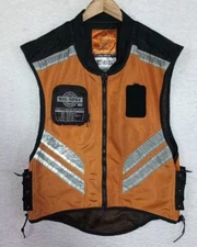 Icon Motorsports Vest Reflective Safety Mil Spec Orange Motorcycle Regular Size