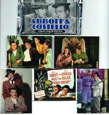 ABBOTT AND COSTELLO TRADING CARDS- 1 SEALED PACK 7 PREMIUM CARDS PER PACK***